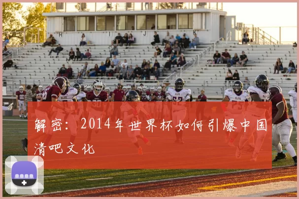 解密：2014年世界杯如何引爆中国清吧文化